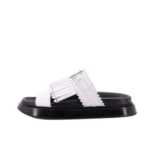 Alexander McQueen Slide Slippers Women's Black White