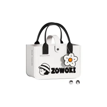 Zowoki Felt Handbag Women's White/Camel