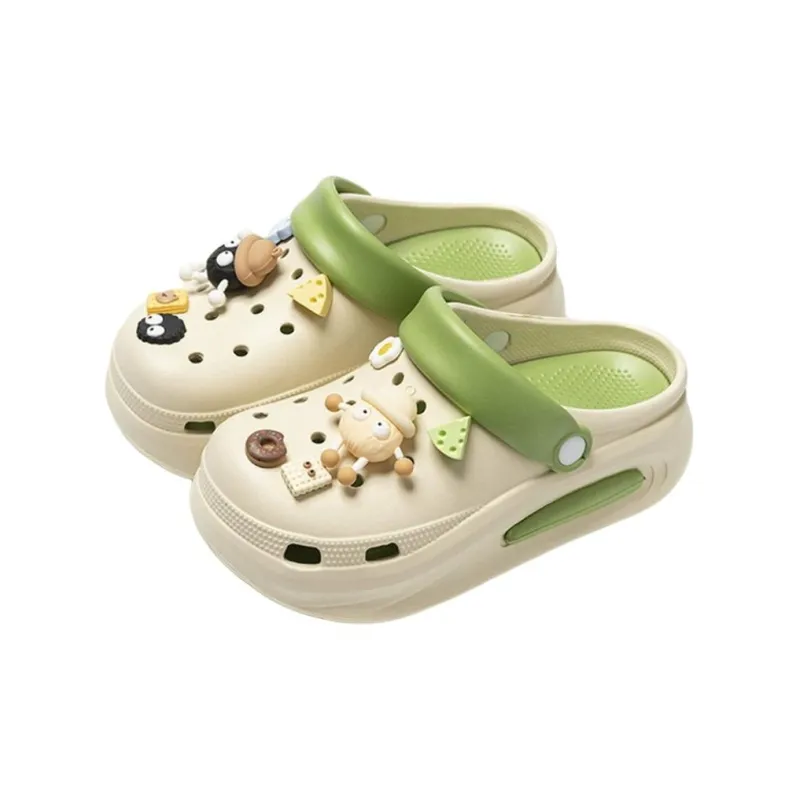 ECAC Squashy And Bouncy Feeling Clogs, Summer Height Increasing, Slip Resistant EVA Platform Slippers-5