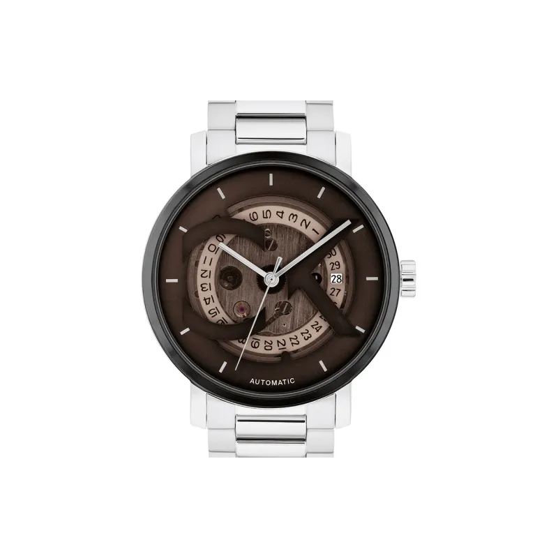 CALVIN KLEIN Wrist Watch Automatic Mechanical Movement Steel Strap 40mm Coffee Watch Dial Men's Watches-3