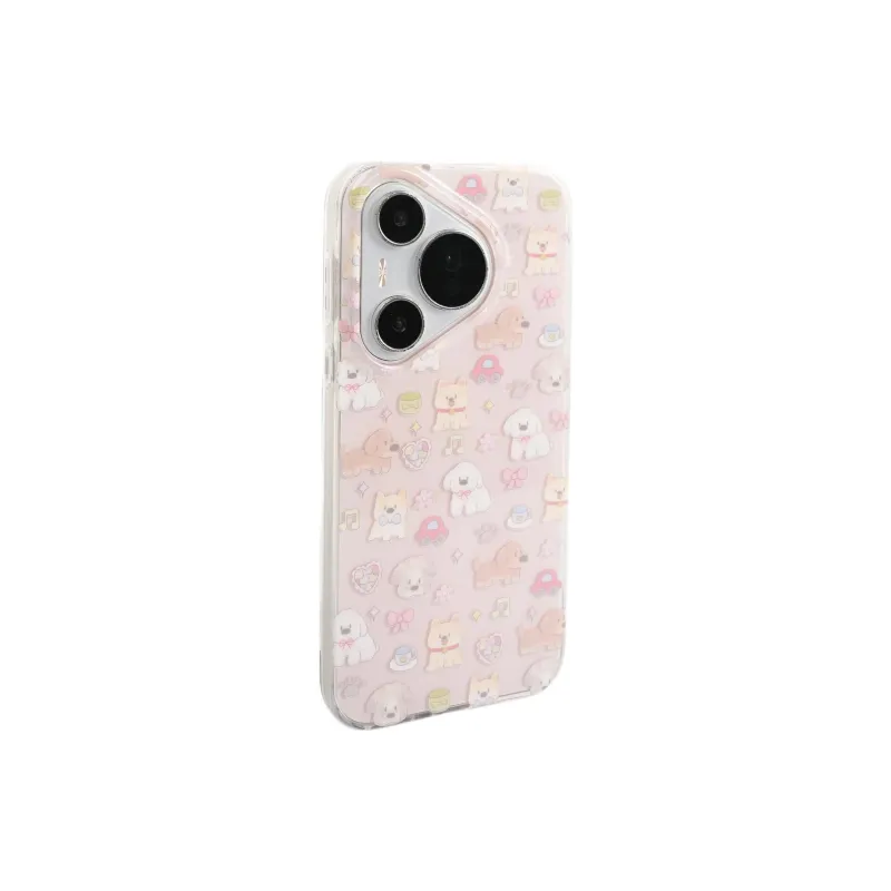Sopi Acrylic Material Car Floral Puppy Stand Phone Cases Compatibility Huawei Mate 70/60/50 Pro/Pura 70/70 Pro+-5