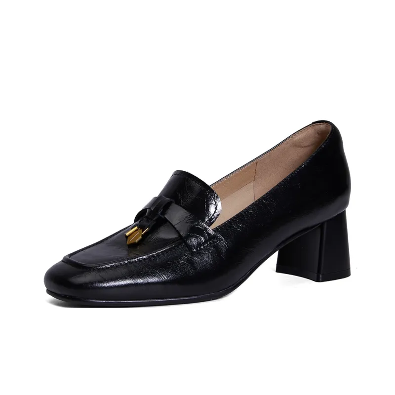 PT'SON Chunky Heel High Heels 5.3cm Women's-6