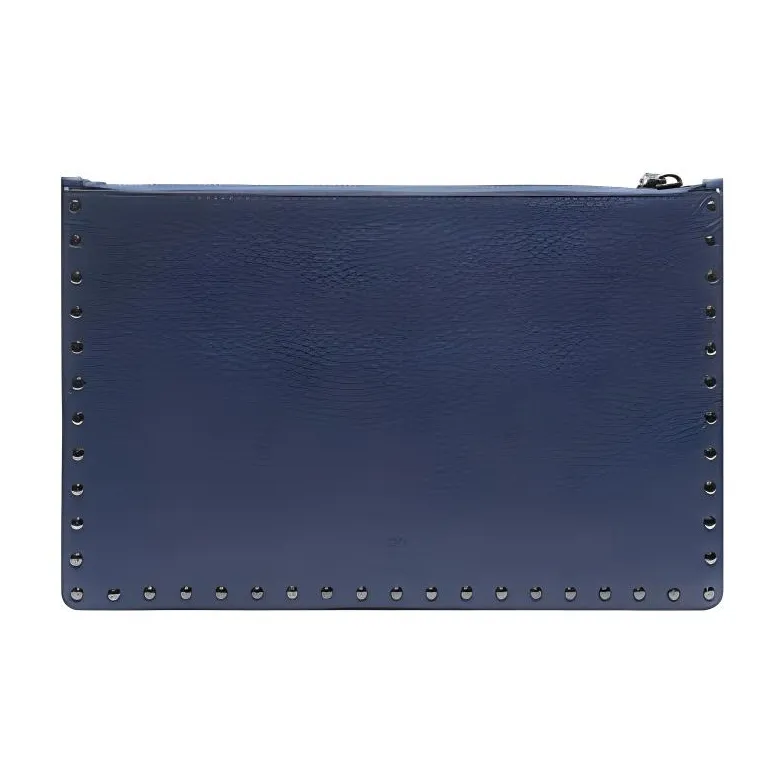 Valentino Leather Clutch Men's Blue-2