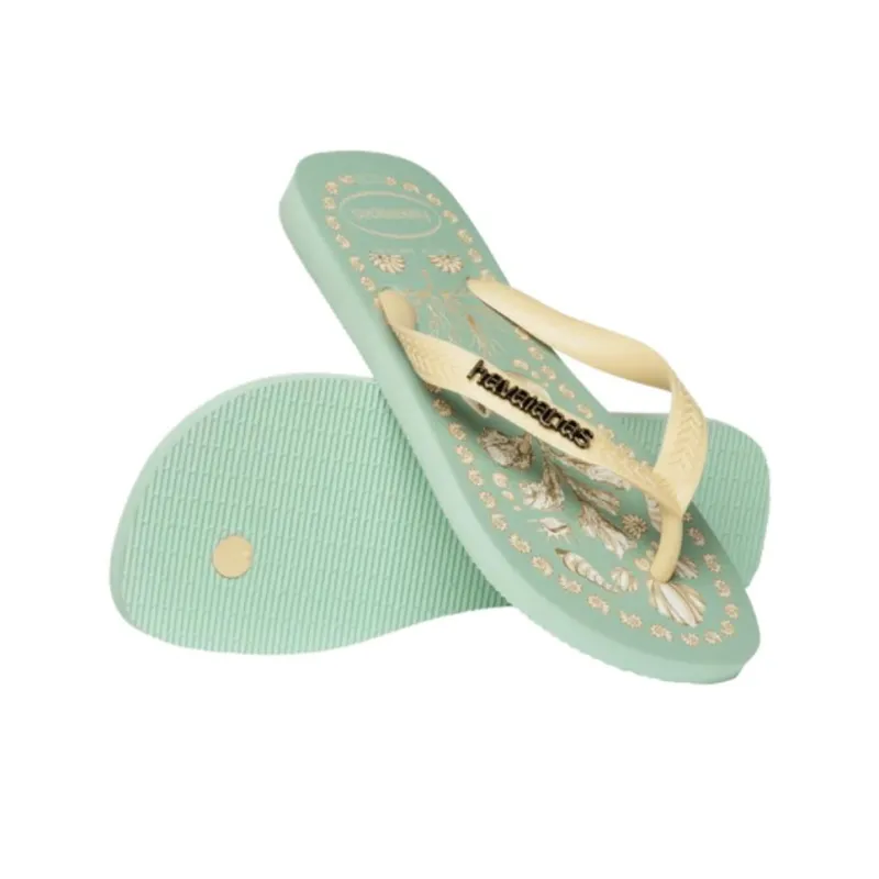 Havaianas Abrasion Resistant Slip Resistant Flip Flops Women's Green-6