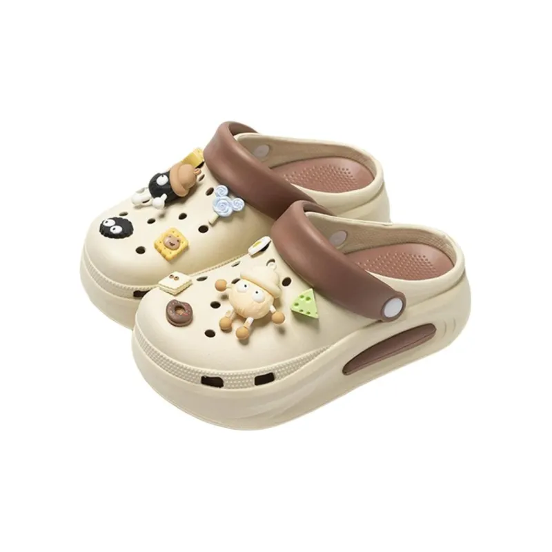 ECAC Squashy And Bouncy Feeling Clogs, Summer Height Increasing, Slip Resistant EVA Platform Slippers-6