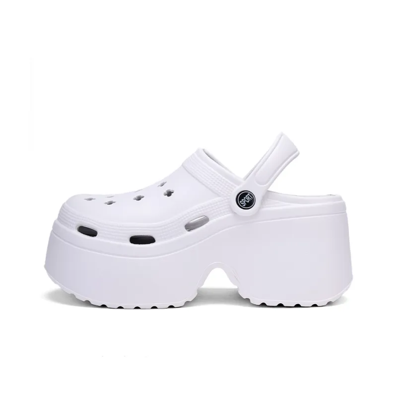 XMISTUO Fashion Advanced 9cm Platform Height Increasing Closed Toe Clogs Women's-0