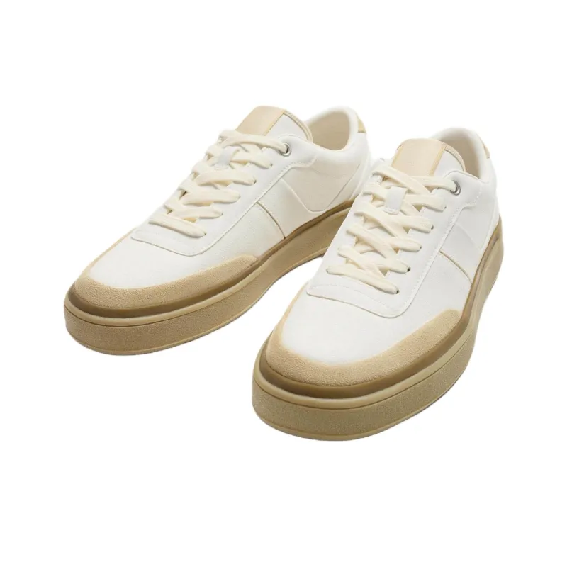 ZARA Low Top Skateboard Shoes Men's White-2