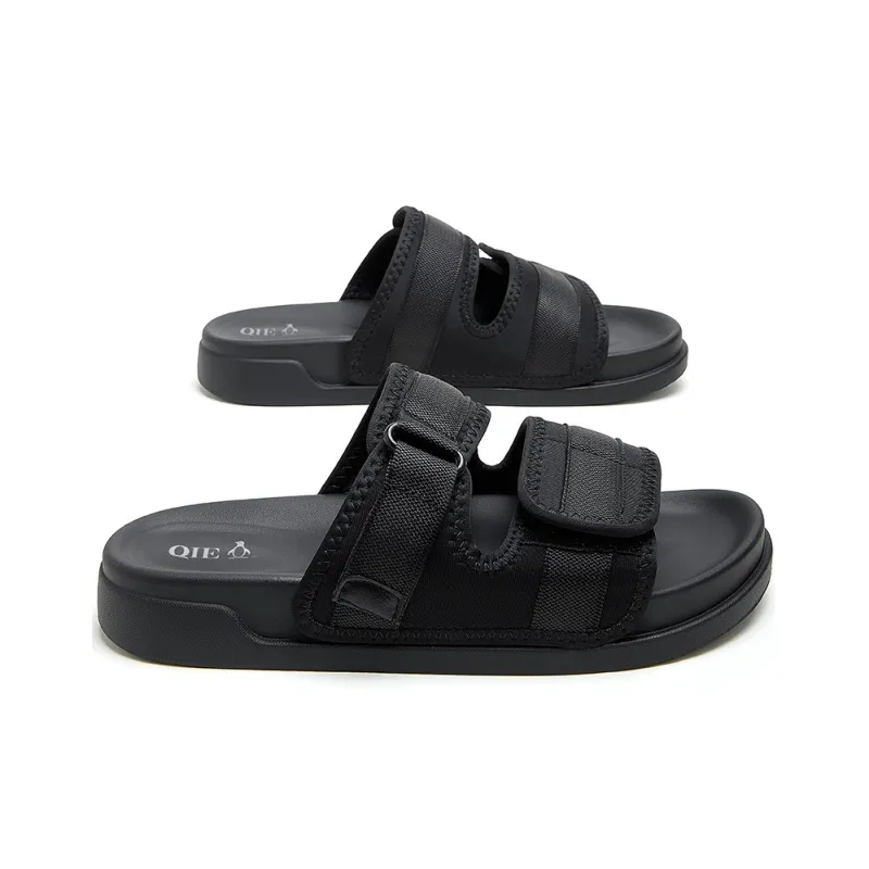 QIE Slide Slippers Men Black-4