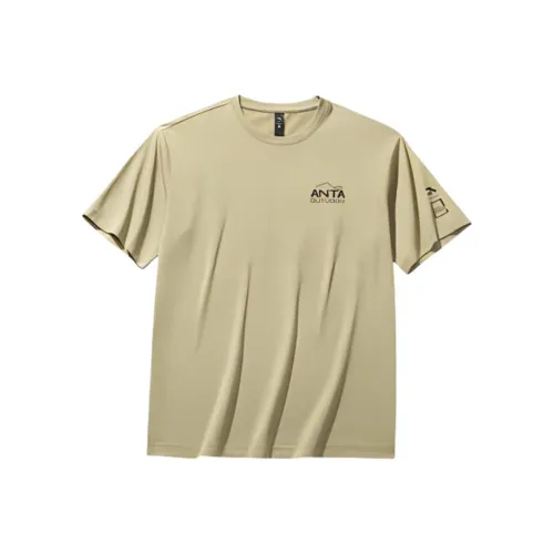 Anta x ZHONGGUOGUOJIADILI LIANMINGKUAN T Shirt Men's Ethereal Dust Gray