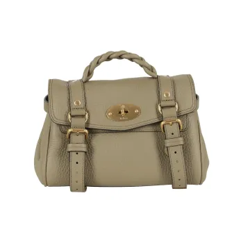 Mulberry Leather Handbag Mini Women's Linen Green
