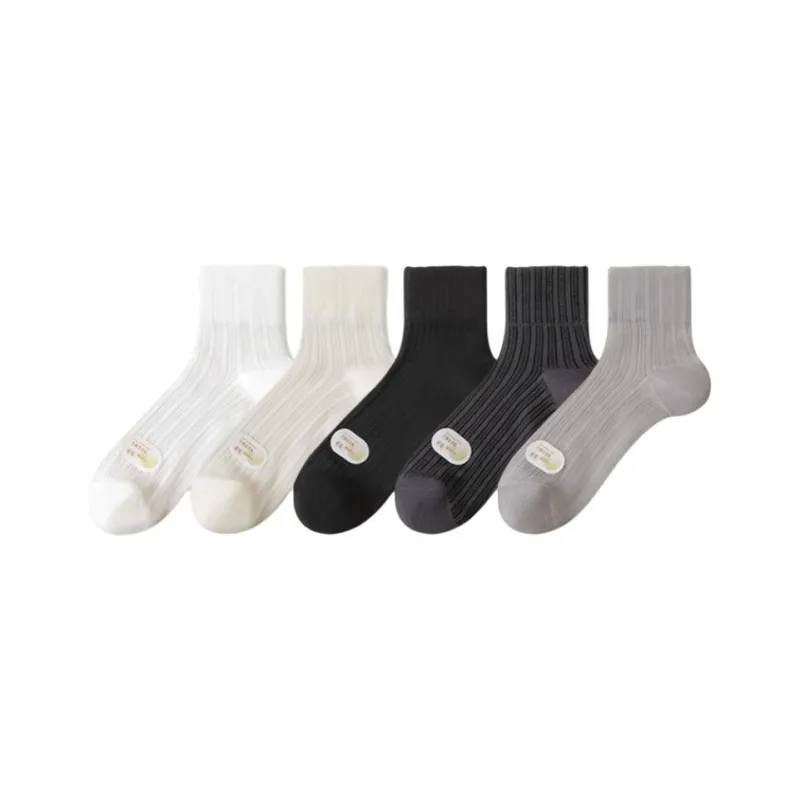 COTTON CHEESE Mid Calf Socks Women's 5 Pack-5