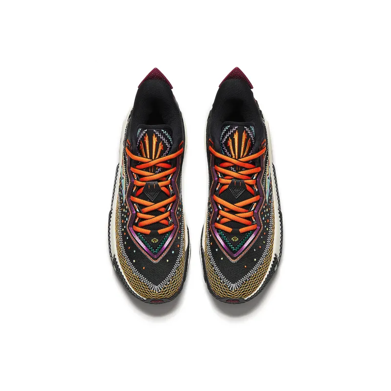 Anta KAI 2 Cushioning, Abrasion Resistant, And Resilient Properties Low Top Basketball Shoes Men's Black Green Orange-3