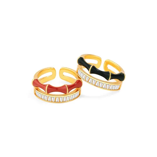 Right Hand Waiting S925 Silver Bamboo Melody Ring Unisex