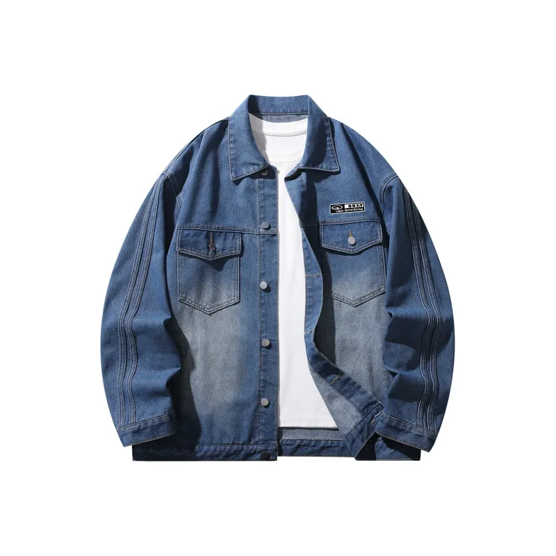 Qnxeey Denim Jacket Unisex Black-6