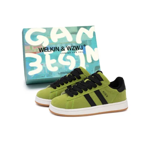 WELKIN&WZWJ Skateboard Shoes Unisex Low Top Apple Green/Pastel Pink/Deep Sea Blue/Aqua Blue Brown/Black White/Starry Blue