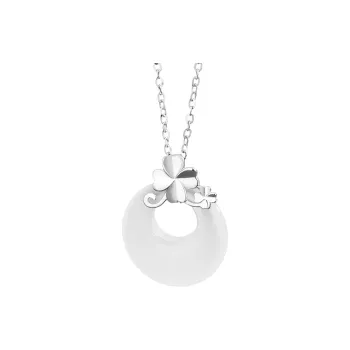 Bubble Scallops Chalcedony Jade Necklaces Women's