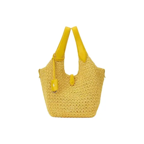 Polo Ralph Lauren Fabric Tote Bag Shopping Bag Handbag Women's Light Yellow