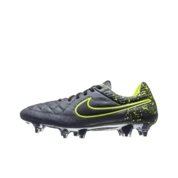 Nike Tiempo Legend 5 Cushioning Slip Resistant Support Soccer Shoes Men's Black Yellow