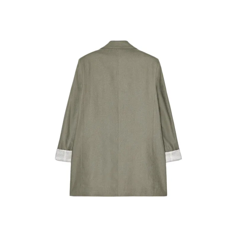 ZARA Business Suit Women's Medium Khaki-1