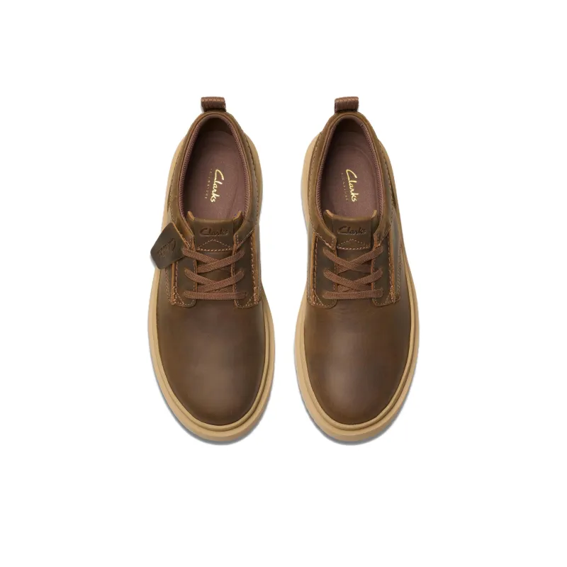 Clarks Polden Lace Low Top Skateboard Shoes Men's Umber-3