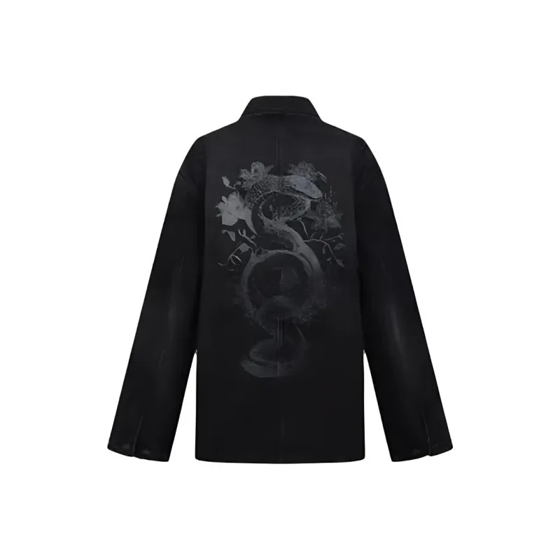 URBAN REVIVO Denim Jacket Women's Black-1