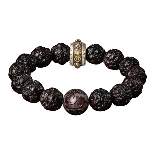 SGE Small Leaf Red Sandalwood Bracelets Men's