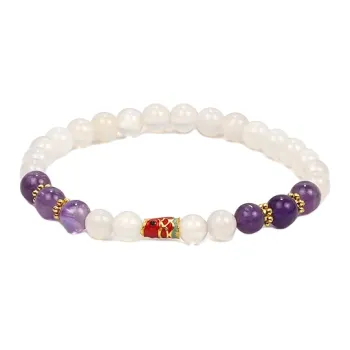 Cloudy Sky Chalcedony Bracelets Women's