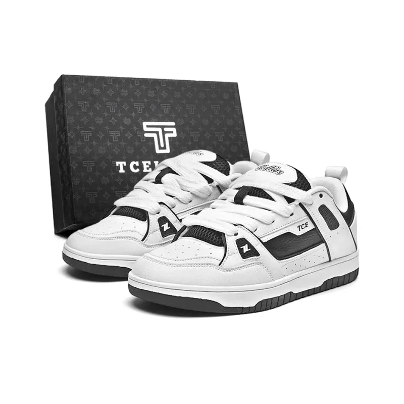 TCELLARS Cushioning, Abrasion Resistant, Lightweight, Breathable, Height Increasing Low Top Skateboard Shoes Unisex-1
