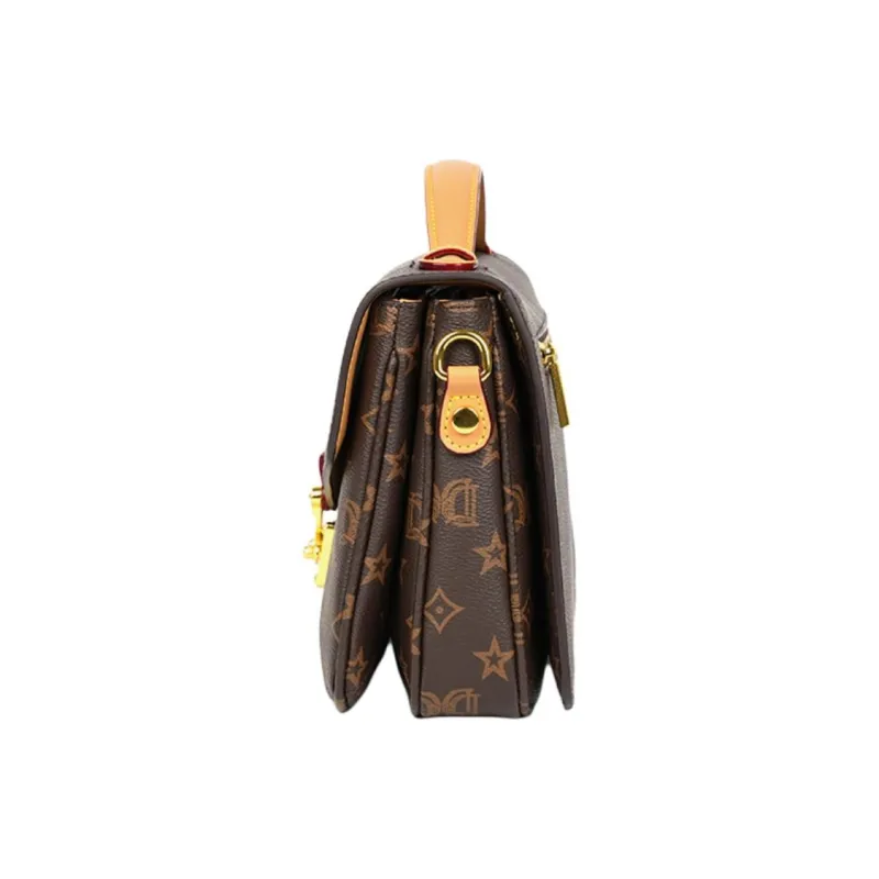 DAPHNE PVC One Shoulder Handbag Women's Multicolor/Coffee-6