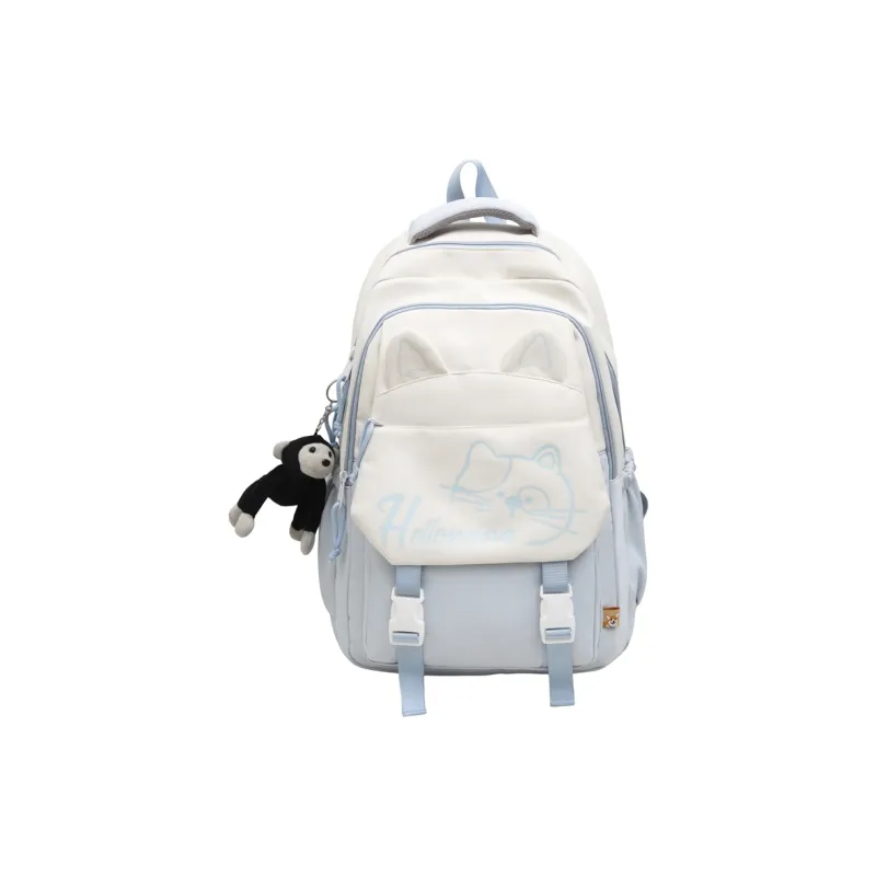 XIANGSU Nylon Backpack Regular Unisex Khaki/Red/Black/Pink/Blue-20