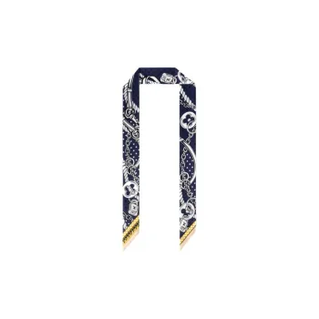 LOUIS VUITTON Mulberry Silk Hair Bands Women's Blue
