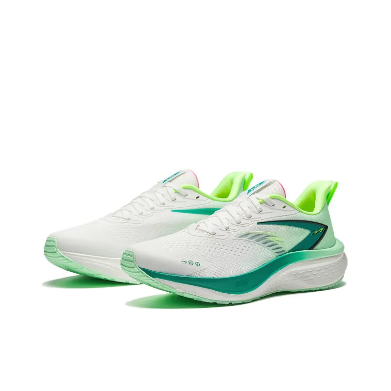 Anta Mach 5 SE Slip Resistant, Abrasion Resistant, Breathable Low Top Casual Running Shoes Men's White Green-3