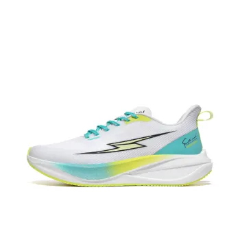 AVJV Cushioning Anti Slip And Wear Resistant Low Top Carbon Plate Casual Sprint Running Shoes Unisex White Cyan Yellow