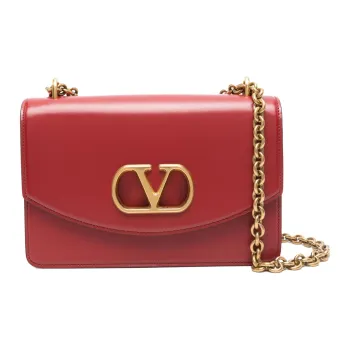Valentino GARAVANI Calfskin Shoulder Bag Women's Red