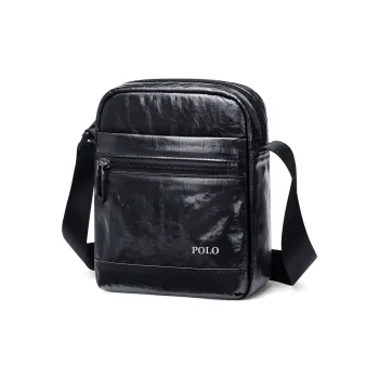 POLO Fabric Shoulder Bag, Crossbody Bag Men's Black