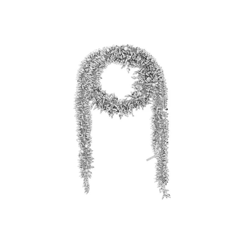 DRIES VAN NOTEN Embroidered scarf Necklace-1