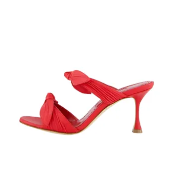 MANOLO BLAHNIK Slide Slippers 7cm Women's Red