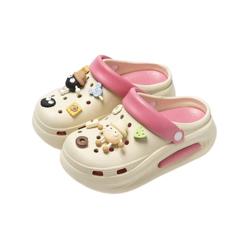 ECAC Squashy And Bouncy Feeling Clogs, Summer Height Increasing, Slip Resistant EVA Platform Slippers-4
