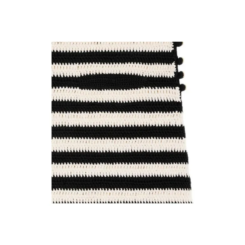 CELINE Striped Crochet Mini Skirt-2