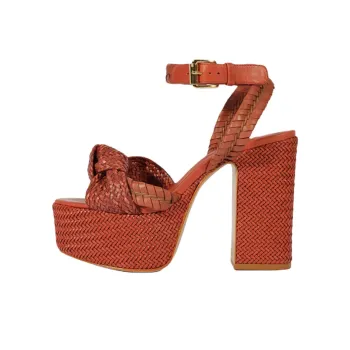 Schutz Khari One Strap Sandals 12cm Women's Orange