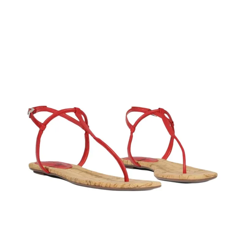 Schutz One Strap Sandals Women's Red-1