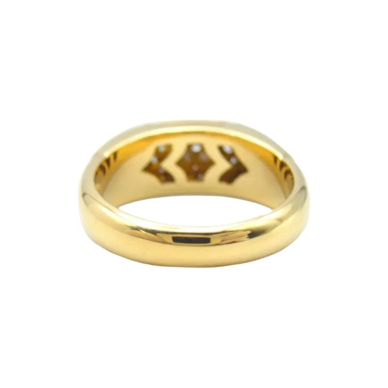BVLGARI 2010s 18K Yellow Gold Celtica Diamond Ring-2