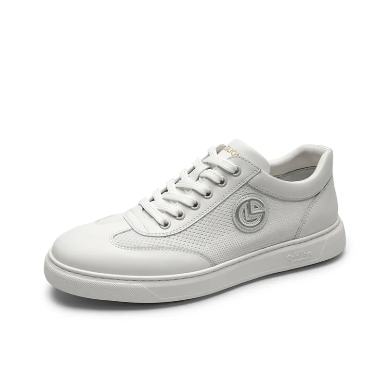 GOLDLION Skateboard Shoes Men's White-1