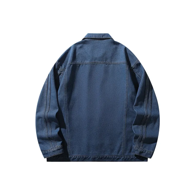 Qnxeey Denim Jacket Unisex Black-7