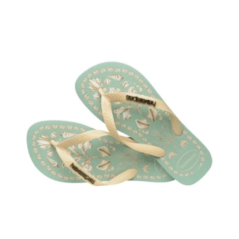 Havaianas Abrasion Resistant Slip Resistant Flip Flops Women's Green-4