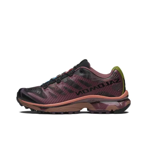 SALOMON XT 4 Impact Resistant Lightweight Low Top Running Shoes Unisex Burgundy