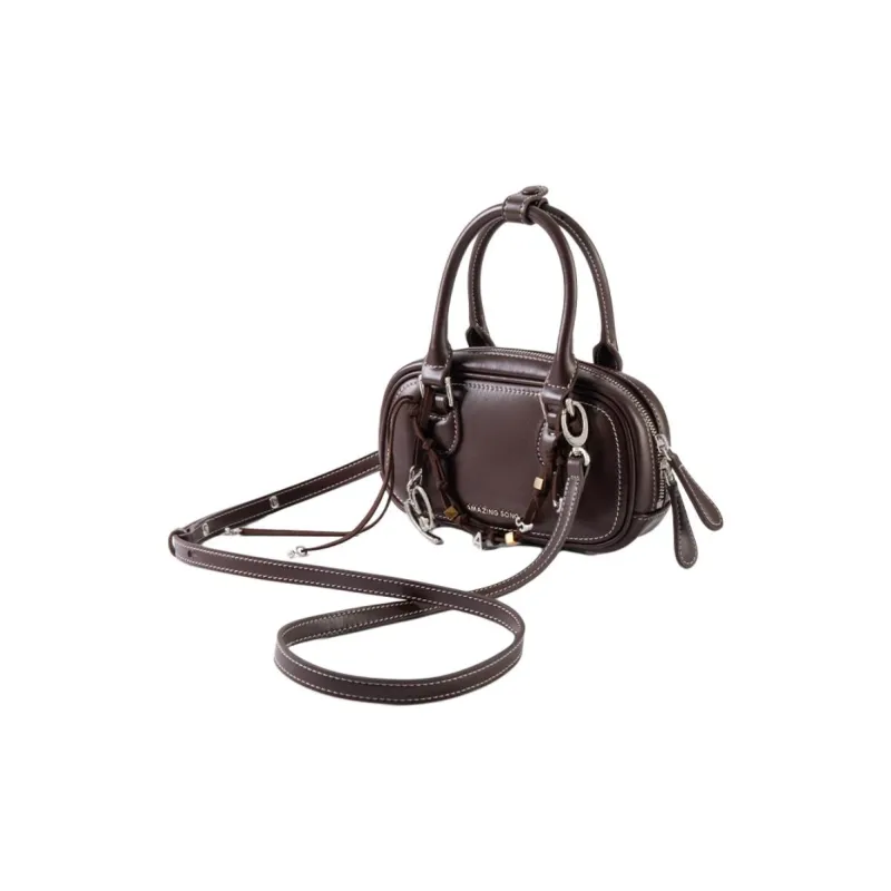 AMAZING SONG Cow Leather Commute Date Campus Shoulder Bag, Crossbody Bag, Handbag Women's Multicolor-7