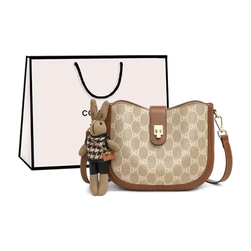 COMELY Synthetic Leather Shoulder Bag Crossbody Bag Women's Brown