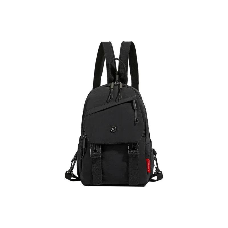 GOBLIN SHARKS 1759 Fabric Backpack Unisex Ecru/Black/Green-7