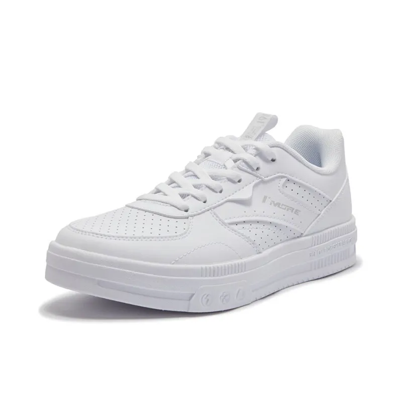 361° Abrasion Resistant Cushioning Balance Low Top Skateboard Shoes Women's White-1